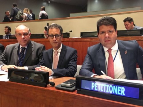 Mr Picardo and Dr Garcia at the UN in 2018
